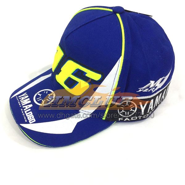 3 colores Moda Gorras de motocicleta Gorra de béisbol Hombres adultos Mujeres Fresco Hip Hop Bordado Casquette Snapback Sombrero para YAMAHA Negro Azul191S