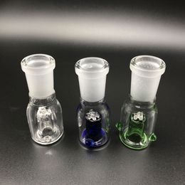 3 kleuren glazen kom stukken voor bongs vrouwelijke mannelijke 14mm 18mm met honingraat scherm ronde glazen kommen voor olierigers glazen bongs