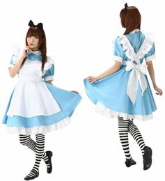 3 couleurs Halen mignon Alice In Wderland Cosplay Costume Lolita Dr Maid Apr Fantasia Carnaval Halen pour les femmes v1z7 #