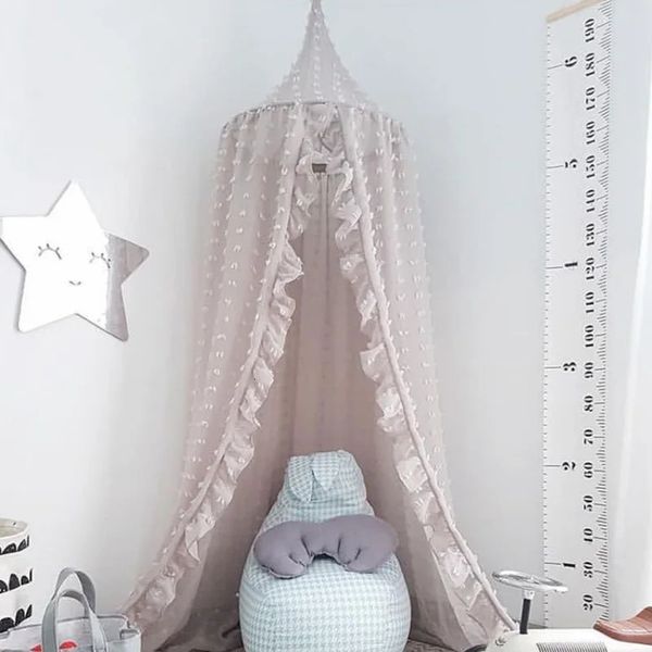3 couleurs suspendues enfants literie dôme dôme couche coton moustique rideau de lits de lit filet pour lire la décoration de la lecture 240407