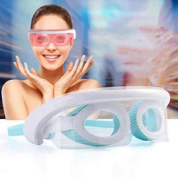 3 couleurs chauffage LED Massage des yeux du visage beauté photothérapie masque Shiled soulagement Anti-rides soins de santé outil de sommeil