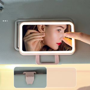 Miroirs cosmétiques 3 couleurs, Modes d'éclairage, écran tactile éclairé par LED, miroir de maquillage, Rechargeable par Usb, Compact et pliable