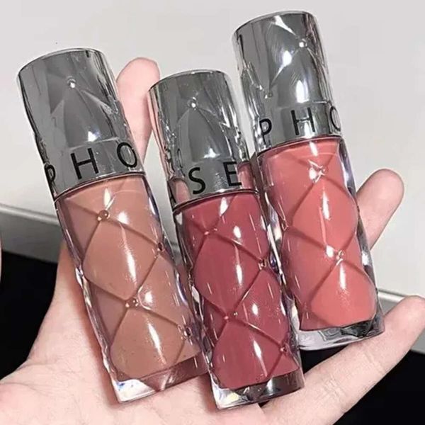 Mirador de 3 colores esmalte de agua Autumno/invierno Húmedo hidratante Lápiz labial brillante impermeable antiadherente suave laca de labio dulce de miel dulce