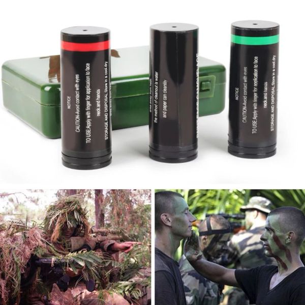 3 couleurs extérieure bois militaire camouflage crème crème pour visage de corps déguisé à l'huile de camouflage