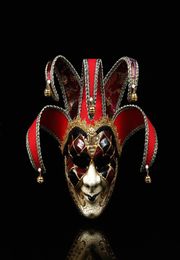 3 kleuren Party Jester Jolly Maskers Voor Halloween Designer Clown Volgelaatsmasker Creatieve Feestelijke Mascherine Masque LW655040730