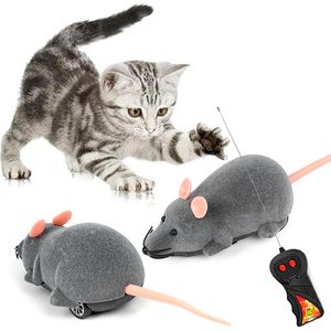 3 couleurs RC souris électroniques chat jouets télécommande sans fil simulation souris en peluche drôle interactif Rat jouet pour animaux de compagnie chaton chats