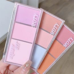 3 couleurs / set Blush Pallete Couleur étendue Makeup Makeup Mineral Pigment Cheek Blusher Powder Contour Shadow Purple Pink Blush