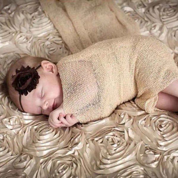 3 couleurs Soft Baby Photography accessoires couches de couverture enveloppe en tricot étiré