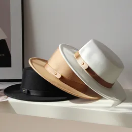 3 couleurs unisexe ceinture chapeau haut de forme pour les couples designer chapeaux de laine mode femmes casquettes ajustées hommes casquette hommes casquette seau chapeau cabane D2110111HL