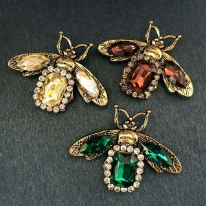 3 kleuren vintage bijenbroche vrouwen kristal bijen broches pak revers pin mode sieraden voor cadeau feest
