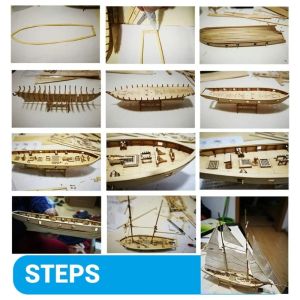Puzzle en bois 3D DIY Ship Craft Modèle Kits pour adolescents adultes Assemblage pré-taillée Touet Kits de bateau à voile Gift Kids Gift