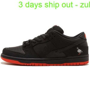 3 días de envío Zapatos para hombre Dunks Low PRO BLACK PIGEON Zapatillas de baloncesto Zapatillas deportivas de calidad superior Color de cuero real Negro / Negro-Sienna Tamaño 36-47 sin caja