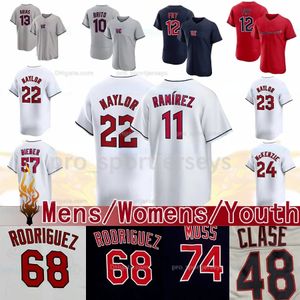 Jose Ramirez Jersey Steven Kwan Shane Bieber Josh Naylor Emmanuel Clase Brennan Laureano Straw Arias Brito Freeman Gimenez Vaughn Jim Thome McKenzie Lofton Rocchio