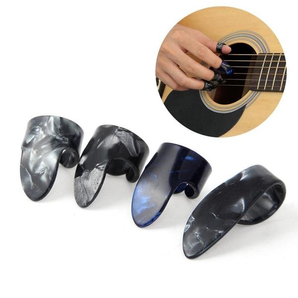 Plectre de guitare acoustique à 3 doigts + 1 pouce, médiateur en celluloïd, gaine de plectres pour basse électrique acoustique