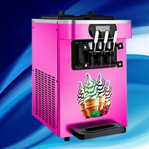 3 saveurs machine à crème glacée douce commerciale en acier inoxydable