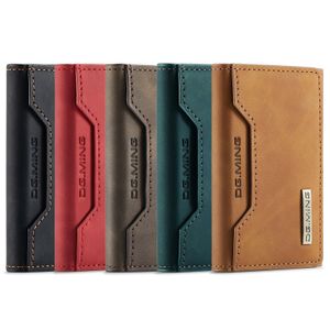 Étuis portefeuille 3 plis pour iPhone et Samsung Magsafe étui de téléphone magnétique couleur Pure PU cuir sac de carte universel