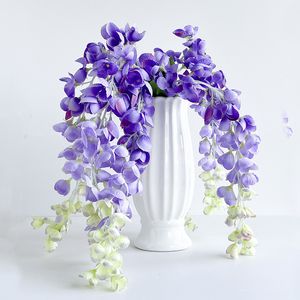 3 Vorken Kunstmatige Zijde Bloem String Wisteria Garland Thuis Tafel Centerpieces Bean Vine voor Bruiloft DIY Supplies 100st