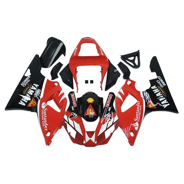 3 cadeaux gratuits Carénages complets pour Yamaha YZF 1000 YZF R12000 2001 Kit complet de carénage de moto en plastique d'injection Noir Rouge b17