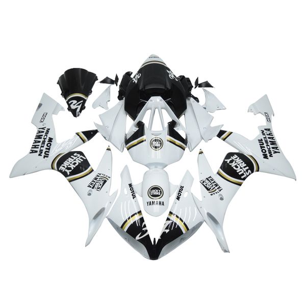 3 cadeaux gratuits Carénages complets pour Yamaha YZF 1000 YZF R12004 2005 2006 Kit complet de carénage de moto en plastique injecté Blanc Noir t1