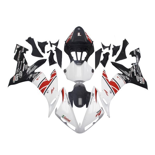 3 regalos gratis Carenados completos para Yamaha YZF 1000 YZF R12004 2005 2006 Kit de carenado completo de motocicleta de plástico de inyección Blanco Negro Rojo b13