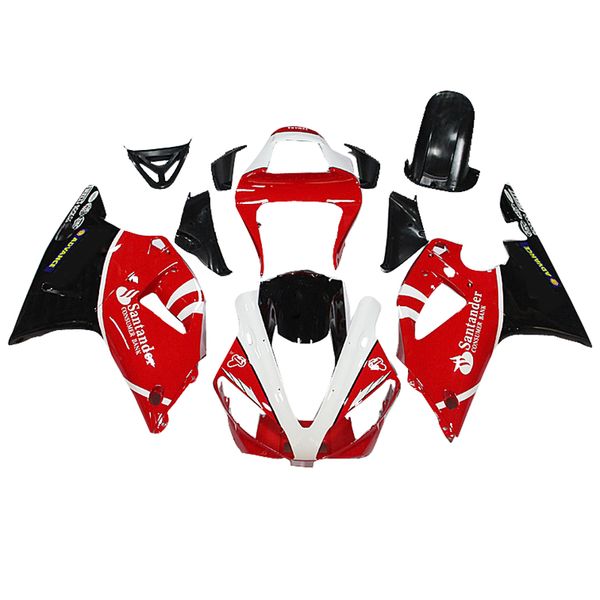 3 cadeaux gratuits Carénages complets pour Yamaha YZF 1000 YZF R12000 2001 Kit de carénage complet de moto en plastique d'injection rouge noir blanc b27ASW