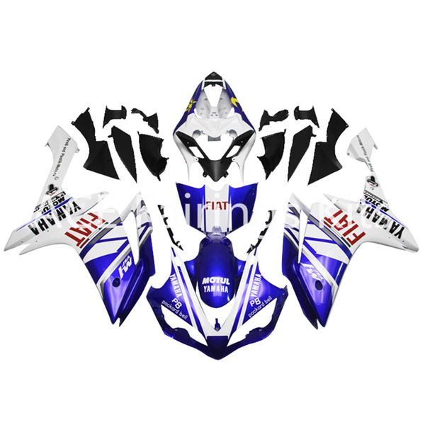 3 cadeaux gratuits carénages complets pour Yamaha YZF 1000 YZF R1 2007 2008 Kit de carénage complet de moto bleu blanc coo