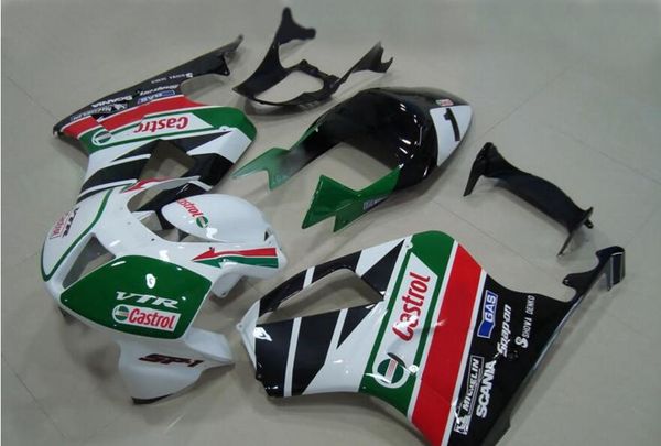 3 regalos gratis Carenados para Honda VTR1000 RC51 SP1 SP2 00 01 02 03 04 05 06 ABS Kit de carenado de motocicleta Carrocería Blanco verde AZ3