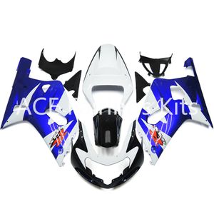 3 cadeaux gratuits Nouveaux kits de carénage de moto d'injection ABS chaud 100% Fit pour Suzuki GSXR600 GSXR750 K1 00-03 2000 2001 2002 2003 Bleu Blanc v91