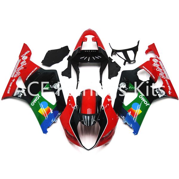 3 cadeaux gratuits Nouveau Suzuki GSXR1000 K3 03 04 GSXR 1000 K3 2003 2004 Carénage de moto en plastique ABS à injection The Cool Red noir vert style v88