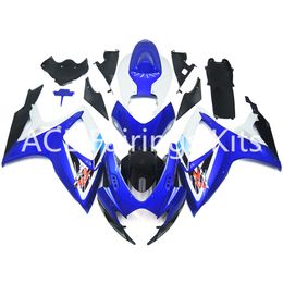 3 regalos gratis Nuevo Suzuki GSXR600 GSXR750 K6 06 07 GSXR600 GSXR750 K6 2006 2007 ABS Plástico Motocicleta Carenado Calcomanía estilo azul