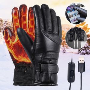 Gants chauffants électriques d'hiver à 3 vitesses, gants chauffants USB, écran tactile thermique, imperméables, ski, pêche, moto, 240102