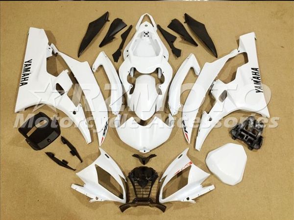 3 regalos Nuevos carenados para Yamaha YZF-R6 YZF600 R6 06 07 2006 2007 ABS Plástico Carrocería Kit de carenado de motocicleta Cubierta de capó Blanco BV2