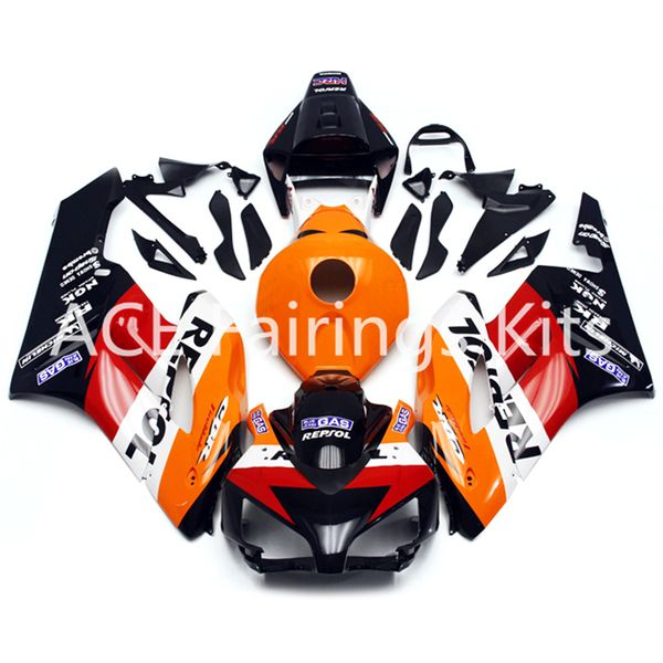 3 regalos nuevos para Honda CBR1000RR 2004 2005 04 05 ABS Kit de carenado de motocicleta Carrocería Naranja Rojo, v