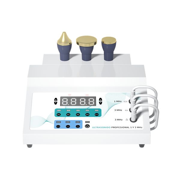 Machine ultrasonique 1 MHz et 3 MHz de thérapie par ultrasons pour massage du visage à 3 poignées