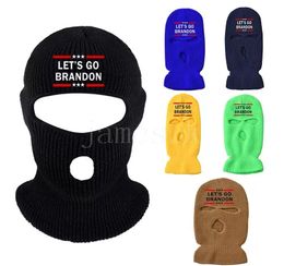 Cagoule FJB 3 trous Lets Go Brandon Knit Mask Protection des oreilles pour la randonnée à vélo maskdd823