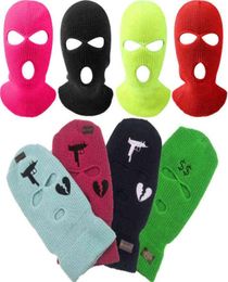 3 hoyos Invierno CALIENTE CALIENTE BALACLAVA MASK MASK MASK COMPLEDA MASCA NEGRA Snowboard Snowboard Hap Hip Hop Hop múltiple Beanie1769860570