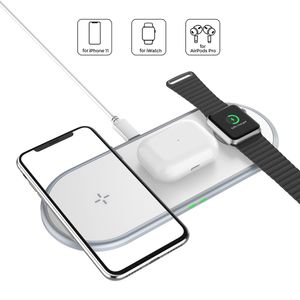 Station de chargement sans fil 3 en 1 15 W, support de chargeur sans fil pour iPhone 12 11 XS XR X 8 Samsung Huawei Smartphone Apple Watch 6 5 4 Station de chargement Airpods