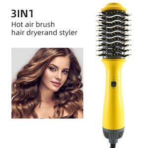 3 en 1 Air Spin Brush Curling Lissage Sèche-cheveux Brosse Style Auto-Rotatif Sèche-cheveux Volumateur Sèche-cheveux en une étape 240113