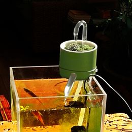 3-in-1 aquarium filterbox bamboe buis type ABS waterstroomapparaat mini top gemonteerde externe vissentankfilter waterzuivering