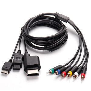 Cable de componente AV de audio y video 3 en 1 para PS2 PS3 Xbox 360 Wii WiiU Cables A / V Plomo UPS DHL FEDEX ENVÍO GRATIS