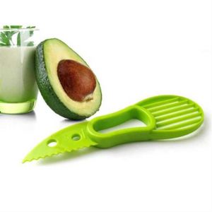 3 en 1 Rebanadora de aguacate Multifunción Cortador de frutas Herramientas Cuchillo Pelador de plástico Separador Shea Corer Mantequilla Gadgets Cocina Herramienta vegetal FY5634 C1110