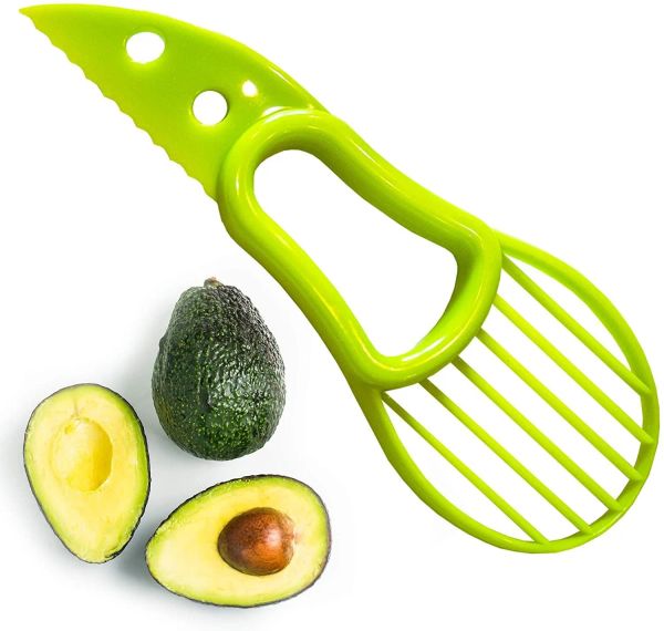 3 en 1 trancheuse d'avocat multifonctions coupe-fruits outils couteau en plastique éplucheur séparateur karité carottier beurre gadgets cuisine légumes outil LL