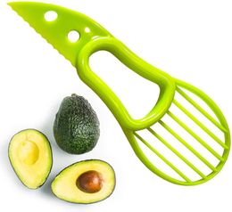 Rebanador de aguacate 3 en 1, herramientas multifunción para cortar frutas, cuchillo, pelador de plástico, separador, descorazonador de karité, utensilios de mantequilla, cocina, verduras 1702695