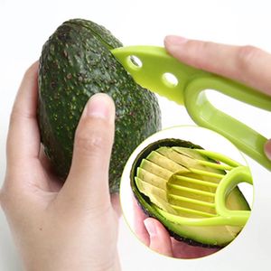 3 in 1 avocado Slicer Gereedschap Shea Corer Boter Fruit Peeler Cutter Pulp Separator Plastic Groente Tool Keuken Gadgets FHL157-WLL