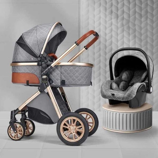 3 en 1 bébé poussette luxe haute paysage bébé landau portable poussette kinderwagen couffin voiture pliable nouveau vendre comme des petits pains chauds