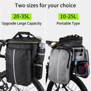 3 in 1 fietsenzakken grote capaciteit waterdichte fietstas weg mountainbike zadel rek trunk tas reis bagagedrager zadel zadel