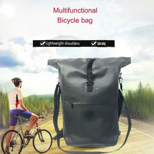 Sac de vélo 3 en 1 sac de vélos étanche sac de grande capacité Accessoires de cyclisme professionnels pour le rack arrière des vélos 240418