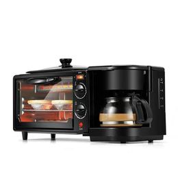 3 en 1 Máquina para hacer desayuno 3 en 1 Máquina eléctrica Arena Multifunción Café Mini horno Hogar Pan Pizza Sartén 230222