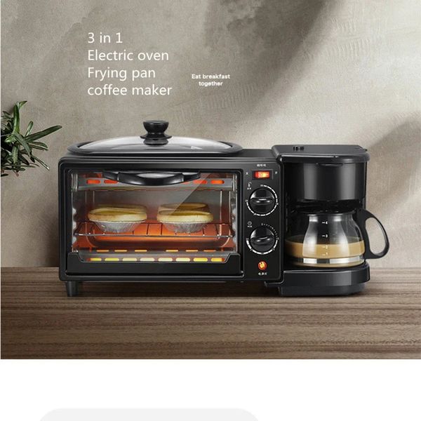 Machine à petit-déjeuner 3 en 1, grille-pain rôti, four électrique, appareils de cuisine, asdwq 231026