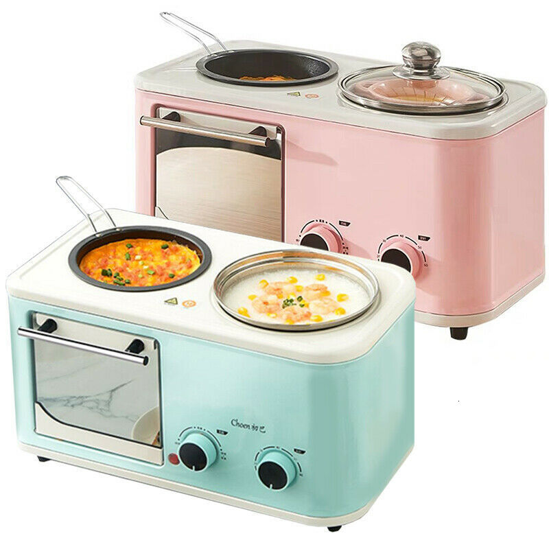 3 في 1 صانعي الإفطار متعدد الوظائف الخبز الخبز المحمص الكهربائي MINI OVEN MACHEN